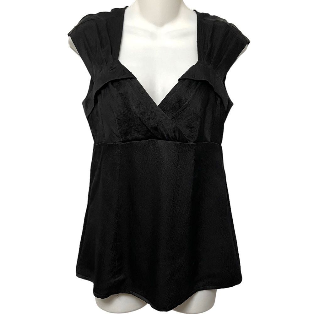 NANETTE LEPORE Silk Sweetheart Cap Sleeve Blouse 6